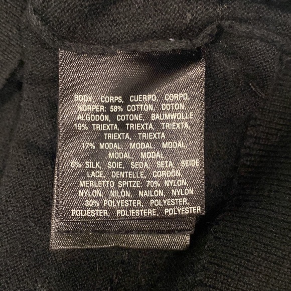 Black Cardigan with Lace KNITTED AND KNOTTED - Picture 14 of 14